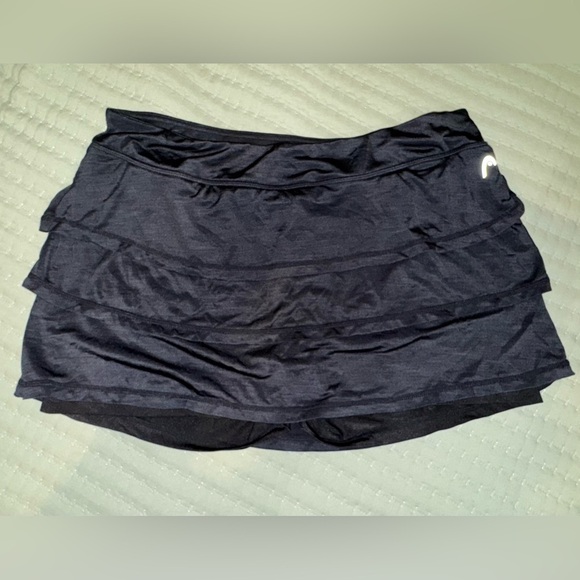 Head brand Black Athletic ruffled Skort. Size XL  VGUC - Picture 5 of 8
